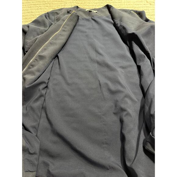 Chicos Faille Topper Jacket Zippered Lined Womens Size 2 US Large Blue 570342889 - Picture 9 of 12